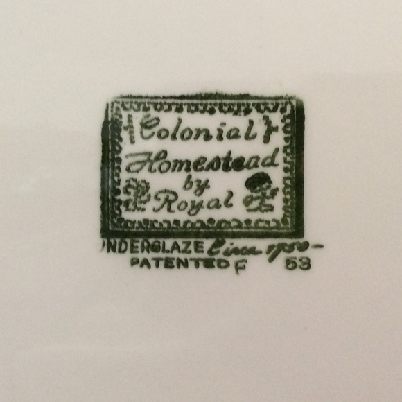 Large vintage Colonial Homestead plate - Picture 5 of 5